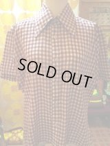 チョコレートブラウン　ギンガムチェックShirt(SALE)