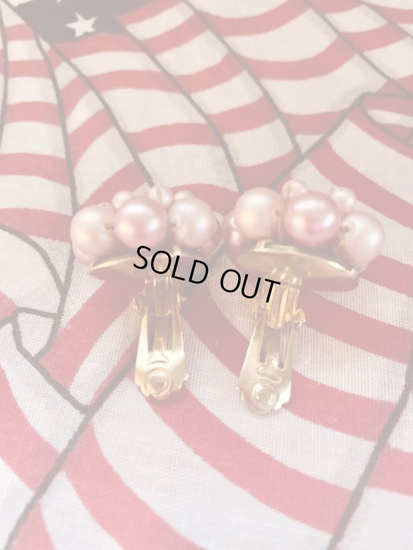 画像2: USA VINTAGE PEARL PINK Decoration Earring