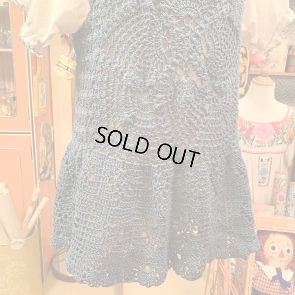 画像3: Light blue Crochet tops 