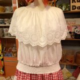 Cotton Lace collar tops  