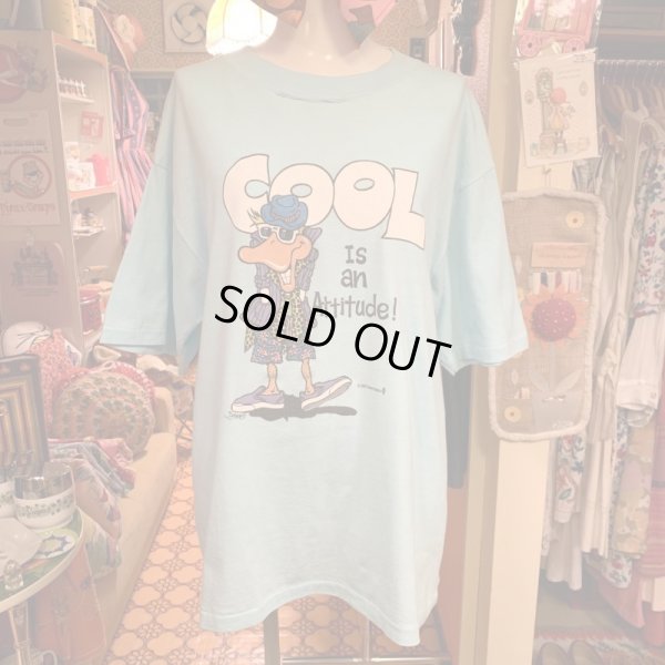 画像1: (SALE) COOL Printed Vintage Tee  