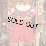 Mexican flower embroidered tops