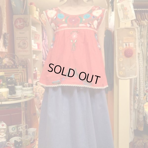 画像3: Mexican flower embroidered tops