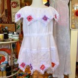 70'S Kid's Mexican embroidery dress