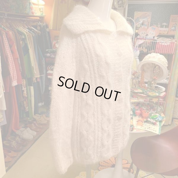 画像2: Vintage Ivory wool cardigan