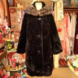 (SALE) UNION MADE Vintage BK/BR Eco fur coat