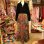 画像1: (SALE) Velor&quilting switch vintage dress (1)