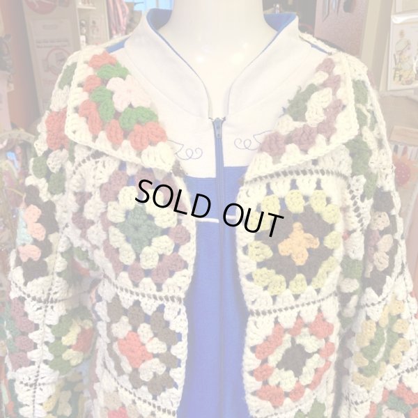 画像2: Vintage Granny square knit gownjacket