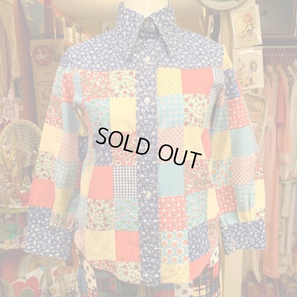 画像1: Patchwork shirt youth size