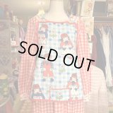 Vintage Girl&Boy gingham check apron