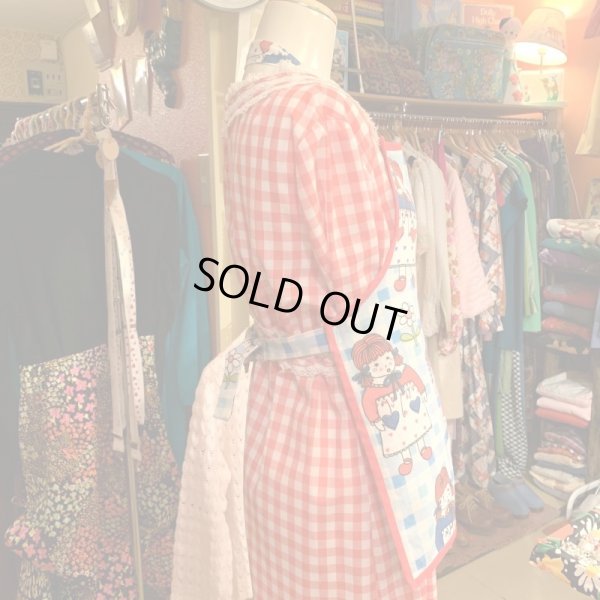 画像2: Vintage Girl&Boy gingham check apron