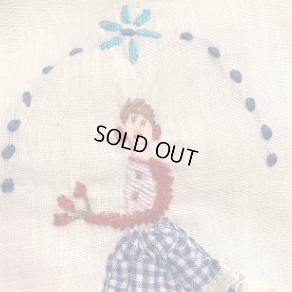 画像4: (SALE) Girl Flower embroidery patch cutoff top