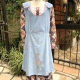 Vintage Flower embroidery apron dress