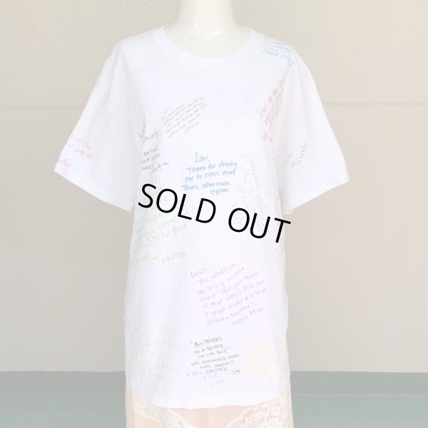 画像1: (SALE) Vintage hand paint message tee