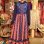 画像5: 70'S Sears flower pattern laceup sleeveless dress (5)
