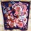 画像1: Vintage Navy・Pink flower pattern scarf (1)