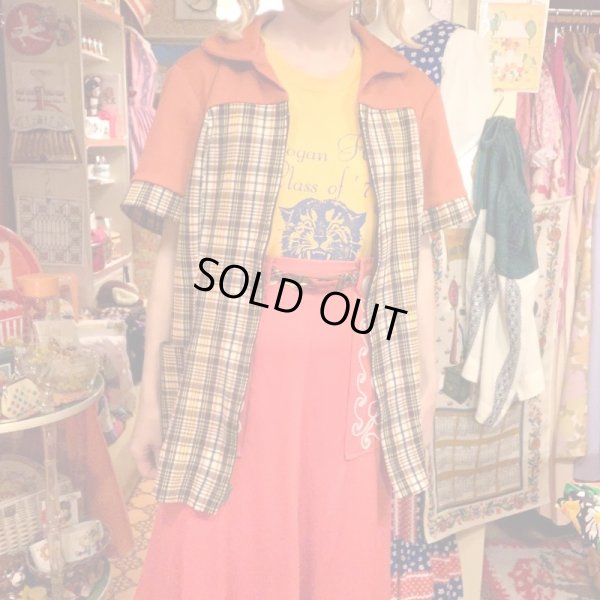 画像1: Vintage Plaid switch top