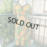 70'S Vintage popflower pattern dress