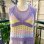 画像1: Vintage pastel color crochet halter neck top (1)