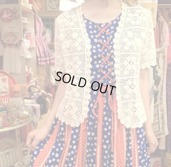 画像3: Vintage flower motif crochet cardigan