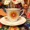 画像1: 70'S Made in Germany flower pattern cup&saucer (1)