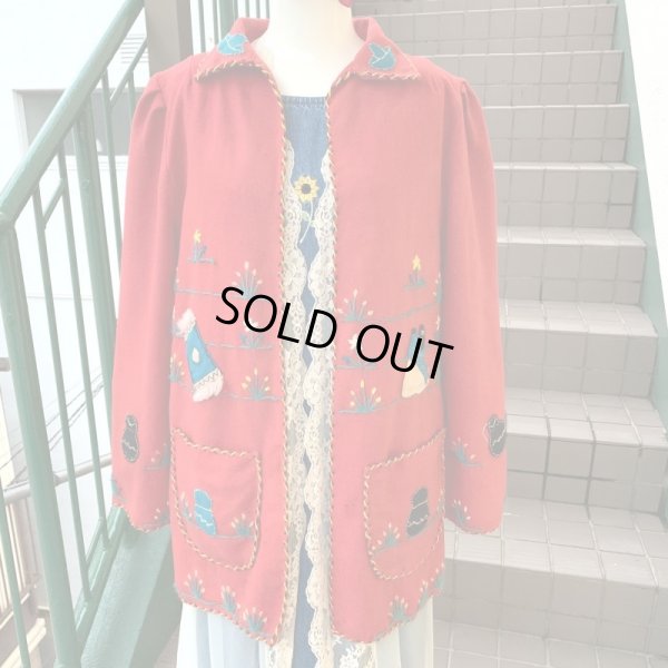 画像1: Vintage mexican souvenir wool jacket