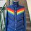画像2: (SALE) Vintage rainbow reversible down vest