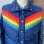 画像3: (SALE) Vintage rainbow reversible down vest