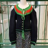 Vintage Kid's christmas color tyrolean cardigan