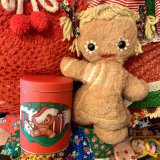 Vintage Christmas bear tin canister
