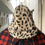 Vintage leopard fur hat