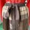画像2: (SALE) Vintage plaid&velor patchwork long skirt