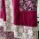 画像3: (SALE) Vintage velor&flower lace patchwork long skirt (3)