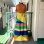 画像7: Vintage Hawaiian rainbow color halter neck dress