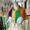 画像17: Vintage Hawaiian rainbow color halter neck dress