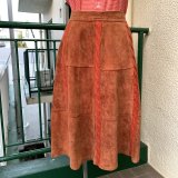 Vintage leather patch skirt