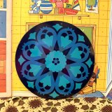 Vintage flower pattern tin plate(round)