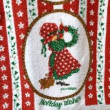 Vintage christmas Holly Hobbie towel