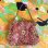 画像1: Vintage flower&diamond shape beads mini bag (1)