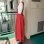 画像7: Vintage pindot pattern ruffle pocket sleeveless long dress