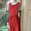 画像5: Vintage pindot pattern ruffle pocket sleeveless long dress