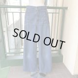 Vintage stitch line pocket denim flare pants