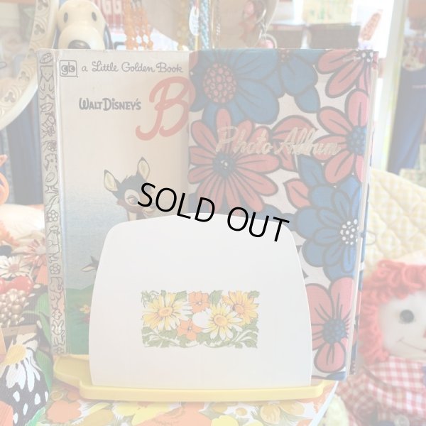 画像1: DEADSTOCK Vintage flower pattern cutting board stand