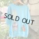 (SALE)Vintage easter rabbit hand painted tee