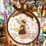 Vintage holly hobbie quilting trivet