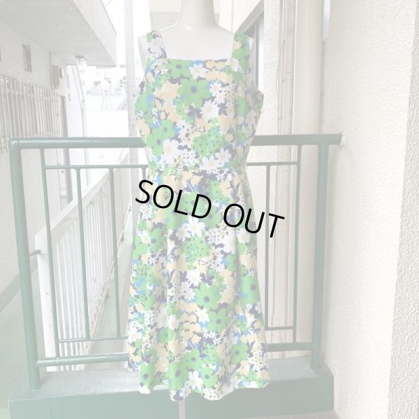 画像1: Vintage flower pattern camisole dress
