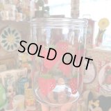 Vintage strawberry pattern glass pot