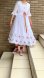 画像1: 60'S Vintage dot&flower embroidery ribbon dress (1)