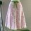 画像1: Vintage pink lightgreen stork printed wrap skirt (1)