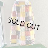 Vintage patchwork printed wrap skirt